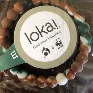 Lokai Bracelet in Brown Green and White